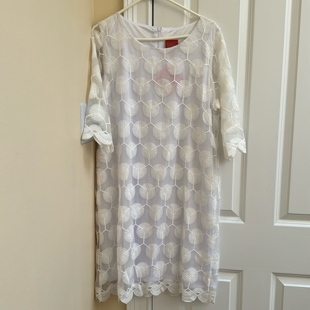 New Tracy Negoshian Lizzy White Lace Dress XL